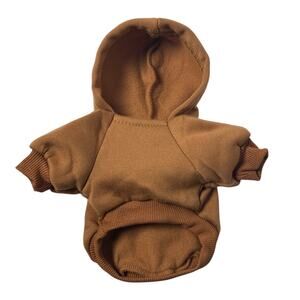 Brown Fleece Dog Hoodie XS | Small Puppy Sweatshirt Warm Pet Jacket Pullover NEW